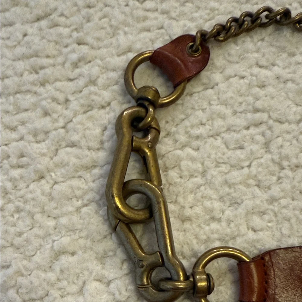 DSQUARED Brass and Leather Chain for jeans - Picture 3 of 4